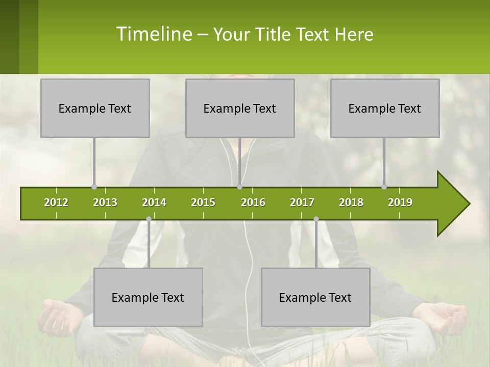 A Woman Sitting In A Yoga Position With Her Eyes Closed PowerPoint Template