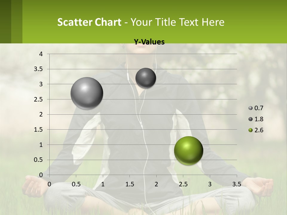 A Woman Sitting In A Yoga Position With Her Eyes Closed PowerPoint Template