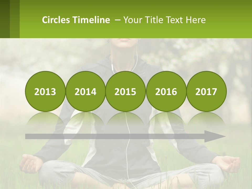 A Woman Sitting In A Yoga Position With Her Eyes Closed PowerPoint Template