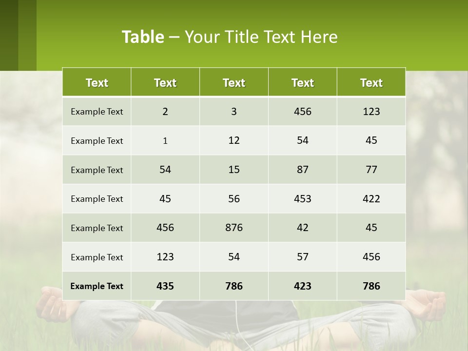 A Woman Sitting In A Yoga Position With Her Eyes Closed PowerPoint Template