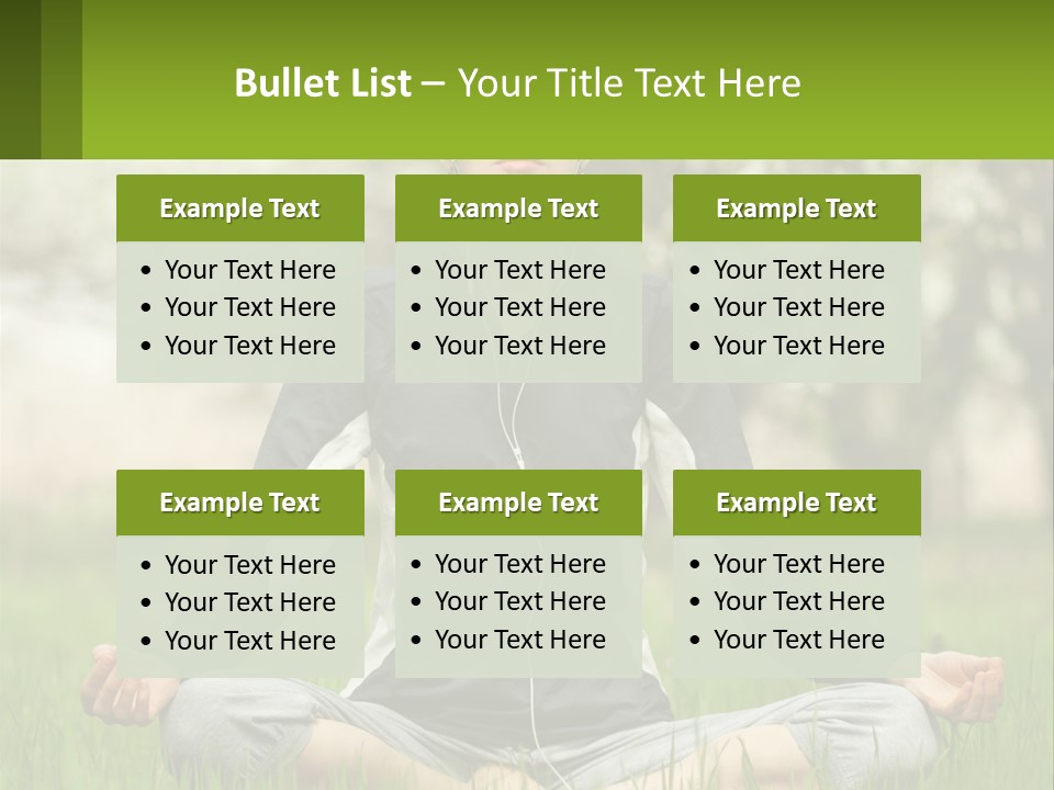 A Woman Sitting In A Yoga Position With Her Eyes Closed PowerPoint Template