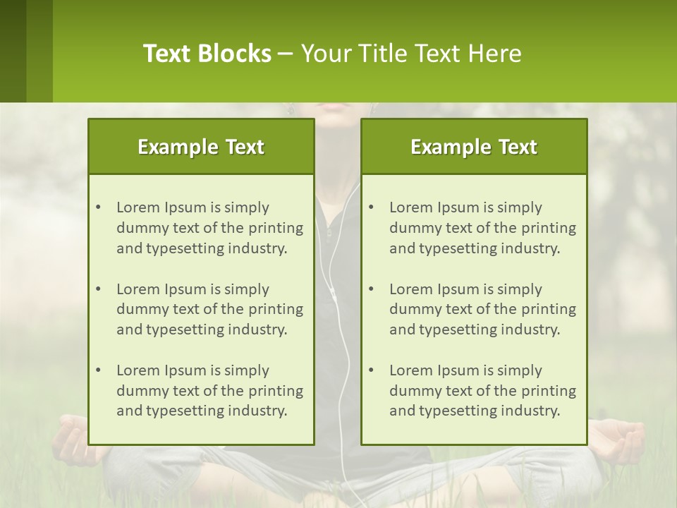 A Woman Sitting In A Yoga Position With Her Eyes Closed PowerPoint Template