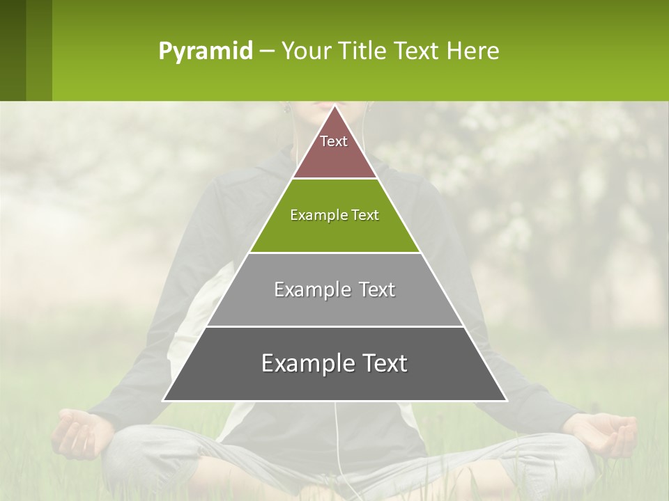 A Woman Sitting In A Yoga Position With Her Eyes Closed PowerPoint Template