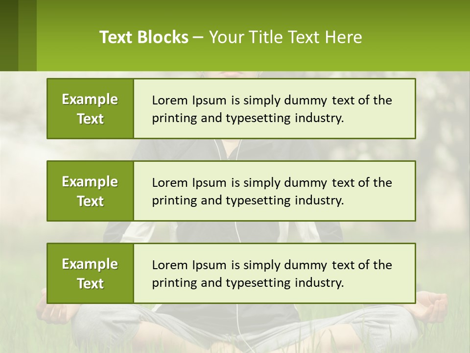 A Woman Sitting In A Yoga Position With Her Eyes Closed PowerPoint Template