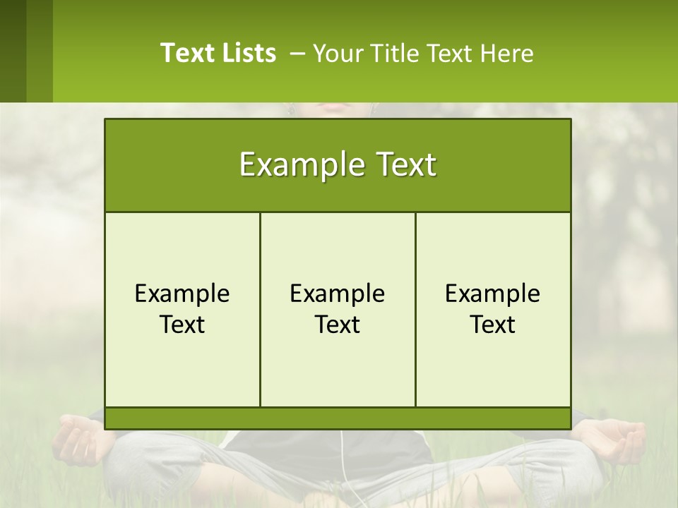 A Woman Sitting In A Yoga Position With Her Eyes Closed PowerPoint Template