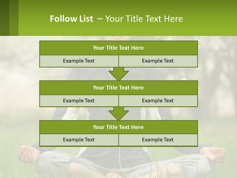 A Woman Sitting In A Yoga Position With Her Eyes Closed PowerPoint Template