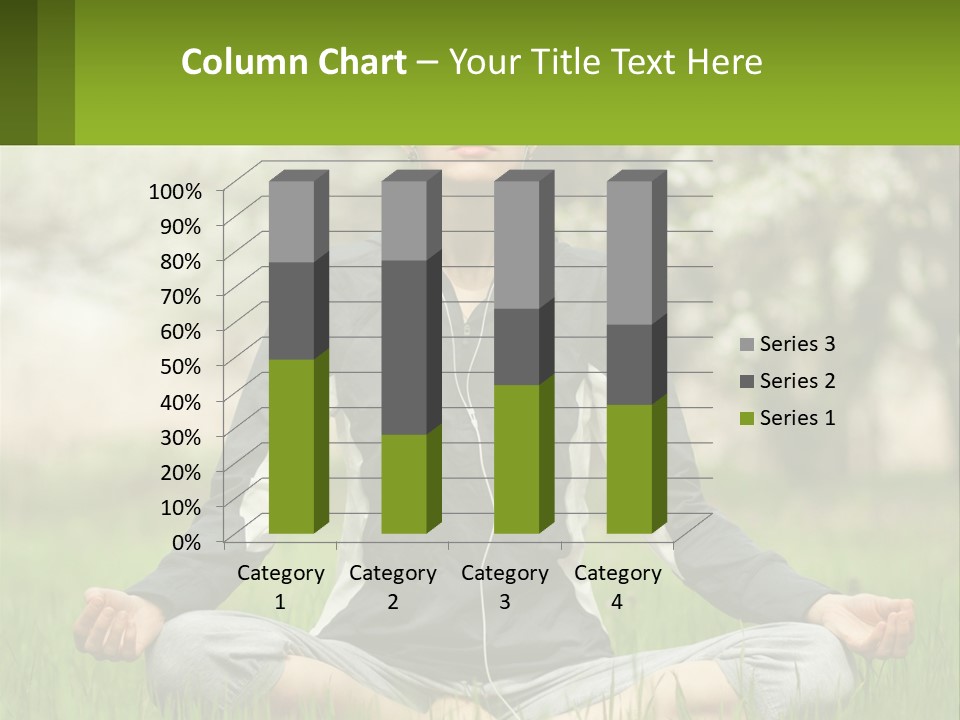A Woman Sitting In A Yoga Position With Her Eyes Closed PowerPoint Template