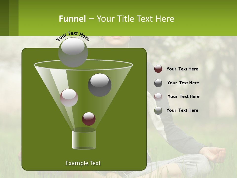 A Woman Sitting In A Yoga Position With Her Eyes Closed PowerPoint Template