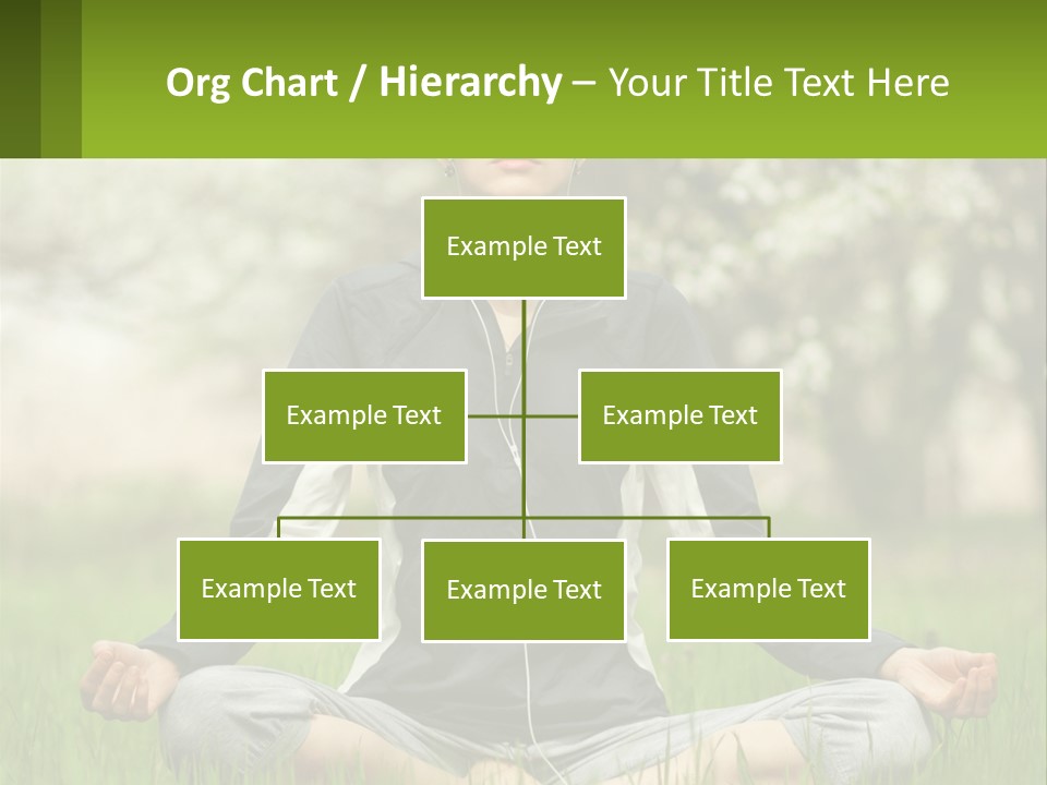 A Woman Sitting In A Yoga Position With Her Eyes Closed PowerPoint Template