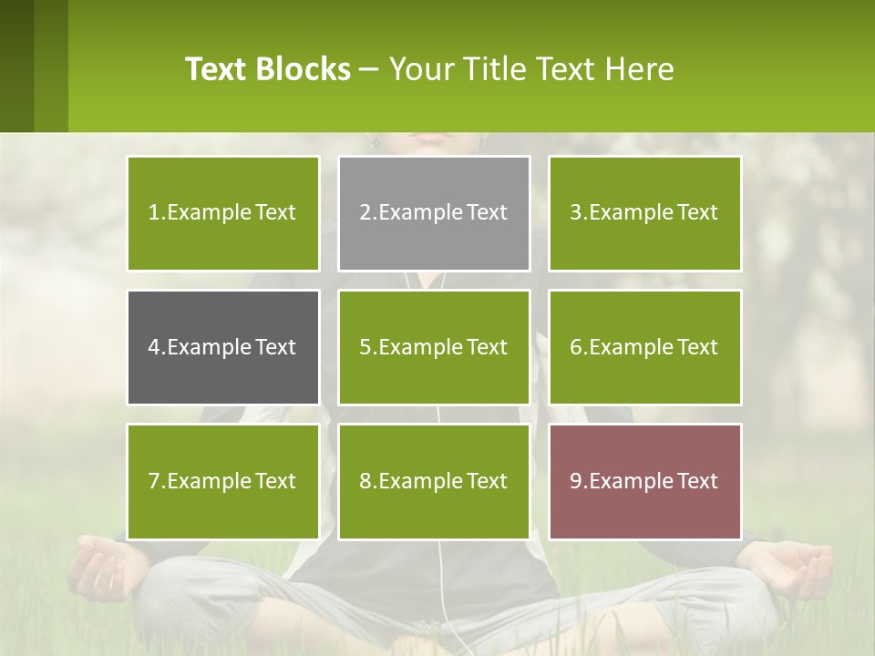 A Woman Sitting In A Yoga Position With Her Eyes Closed PowerPoint Template