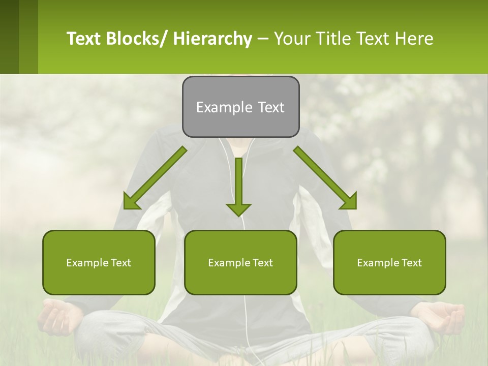 A Woman Sitting In A Yoga Position With Her Eyes Closed PowerPoint Template