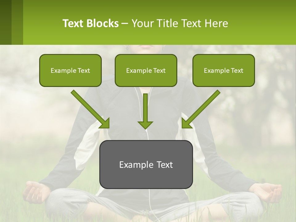 A Woman Sitting In A Yoga Position With Her Eyes Closed PowerPoint Template