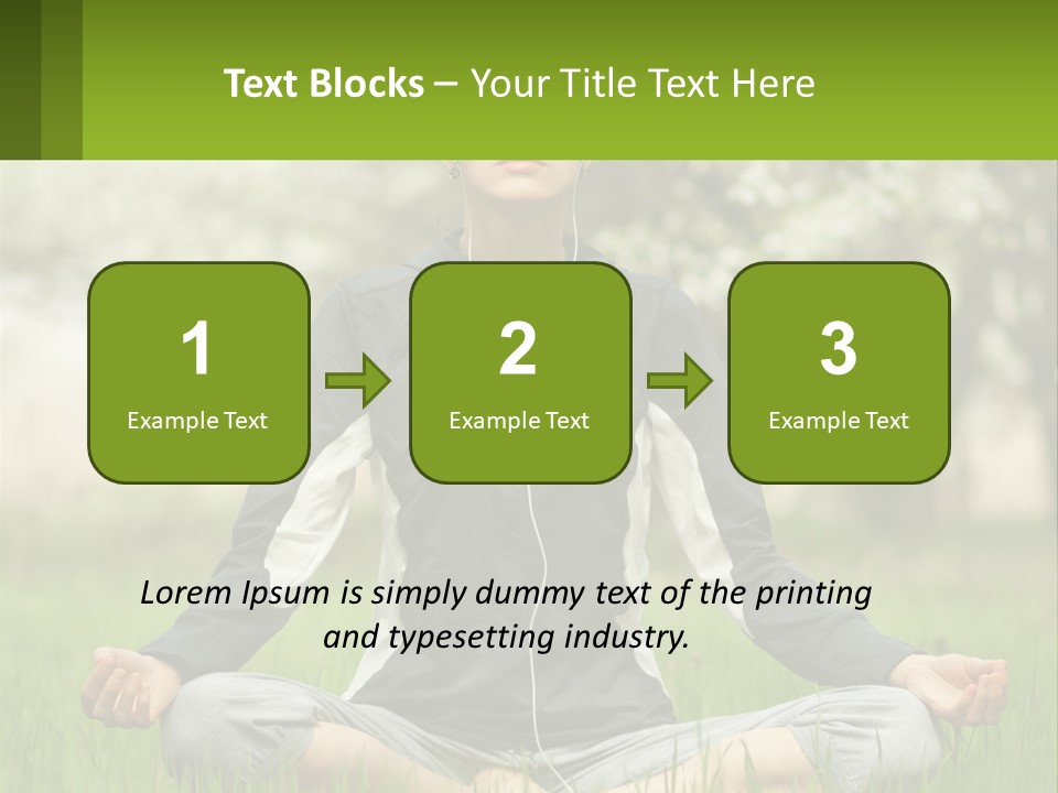 A Woman Sitting In A Yoga Position With Her Eyes Closed PowerPoint Template