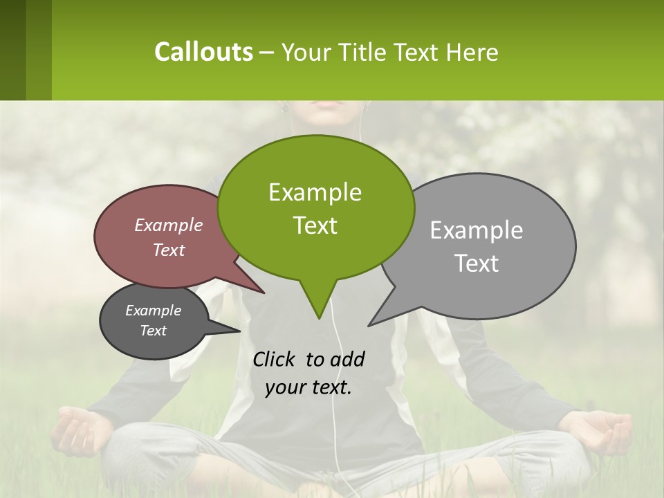 A Woman Sitting In A Yoga Position With Her Eyes Closed PowerPoint Template