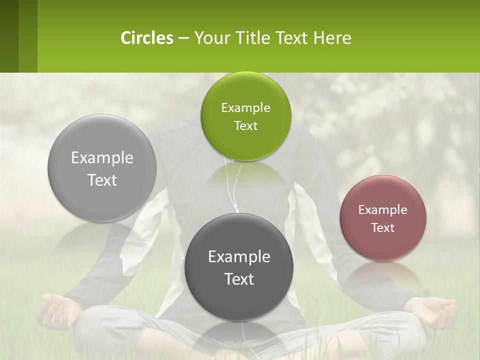 A Woman Sitting In A Yoga Position With Her Eyes Closed PowerPoint Template