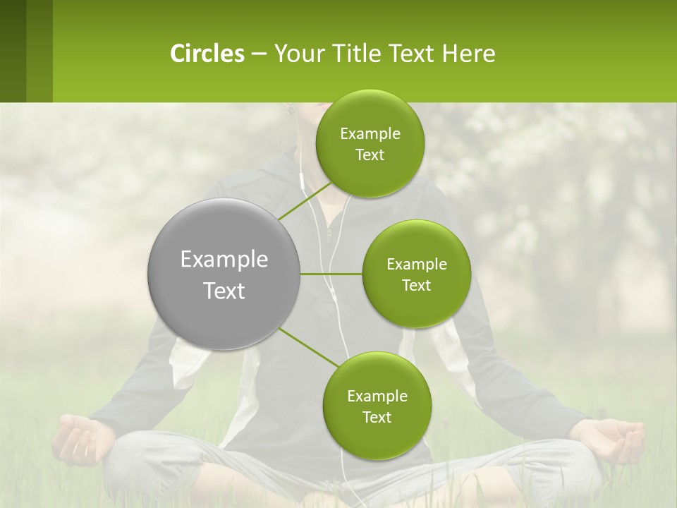 A Woman Sitting In A Yoga Position With Her Eyes Closed PowerPoint Template