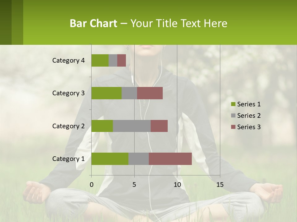 A Woman Sitting In A Yoga Position With Her Eyes Closed PowerPoint Template