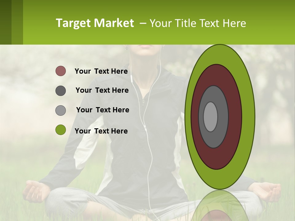 A Woman Sitting In A Yoga Position With Her Eyes Closed PowerPoint Template