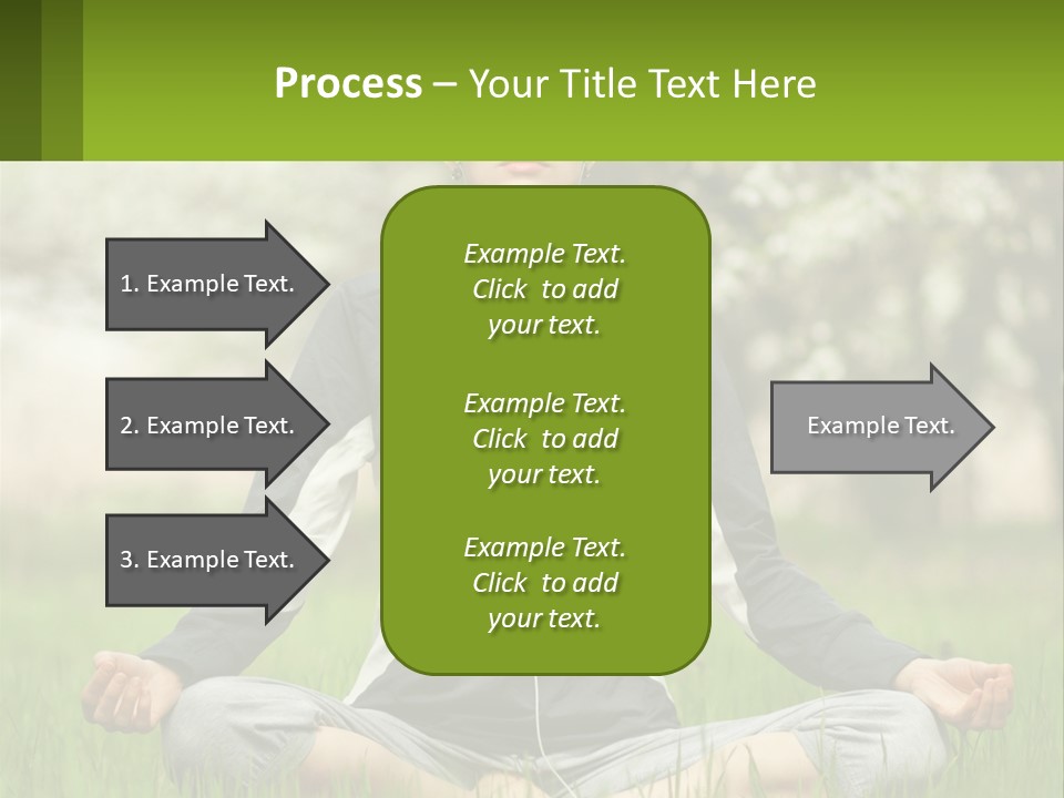 A Woman Sitting In A Yoga Position With Her Eyes Closed PowerPoint Template