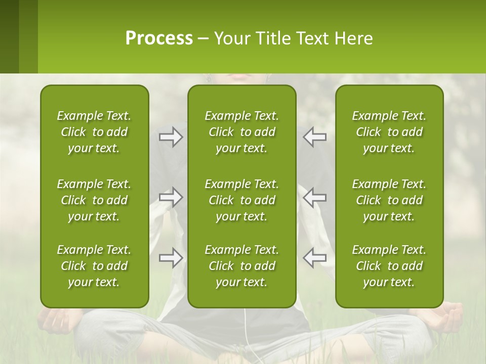A Woman Sitting In A Yoga Position With Her Eyes Closed PowerPoint Template