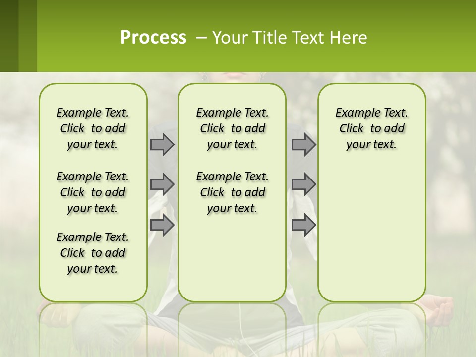 A Woman Sitting In A Yoga Position With Her Eyes Closed PowerPoint Template