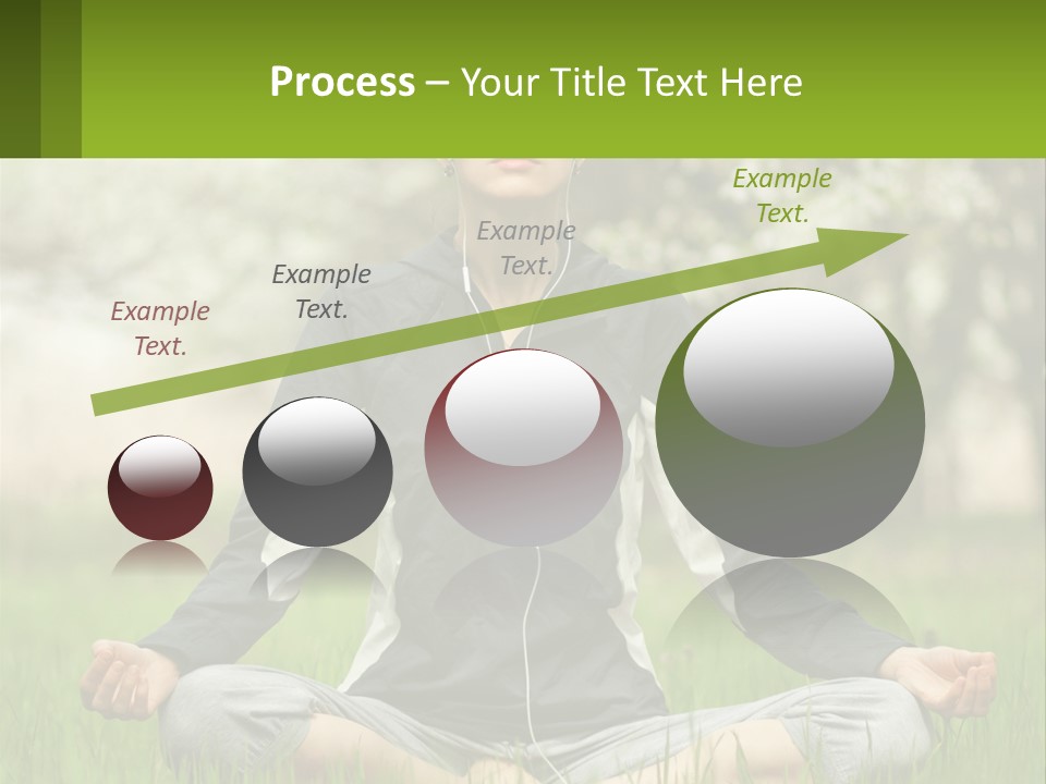 A Woman Sitting In A Yoga Position With Her Eyes Closed PowerPoint Template