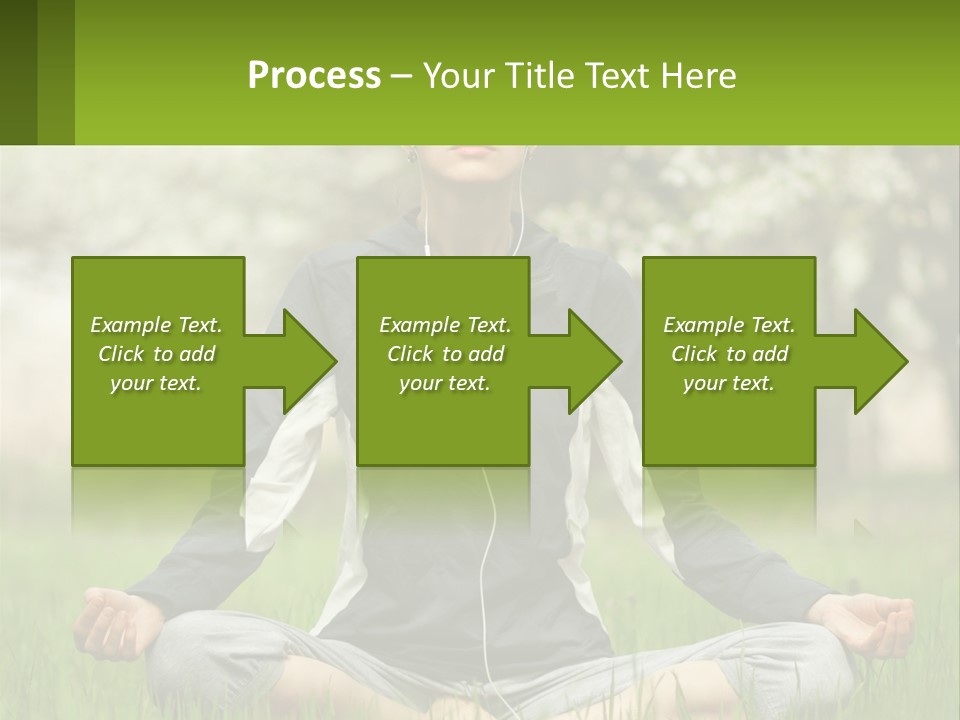 A Woman Sitting In A Yoga Position With Her Eyes Closed PowerPoint Template