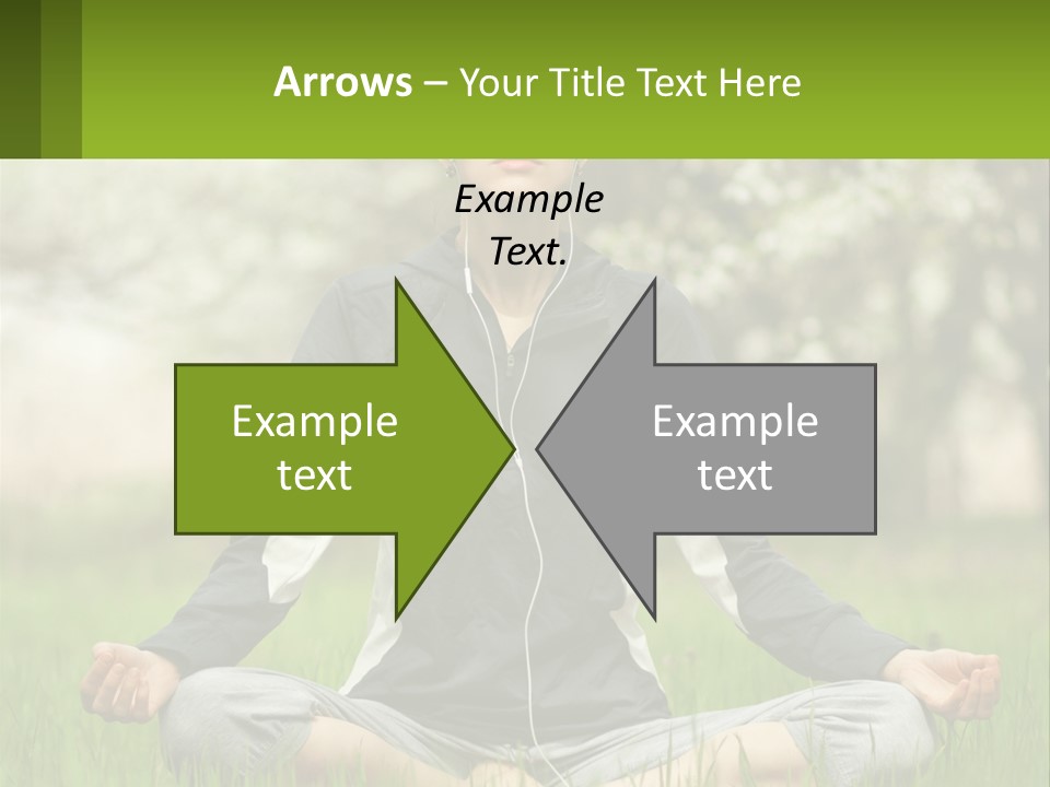 A Woman Sitting In A Yoga Position With Her Eyes Closed PowerPoint Template