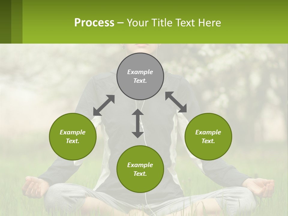 A Woman Sitting In A Yoga Position With Her Eyes Closed PowerPoint Template