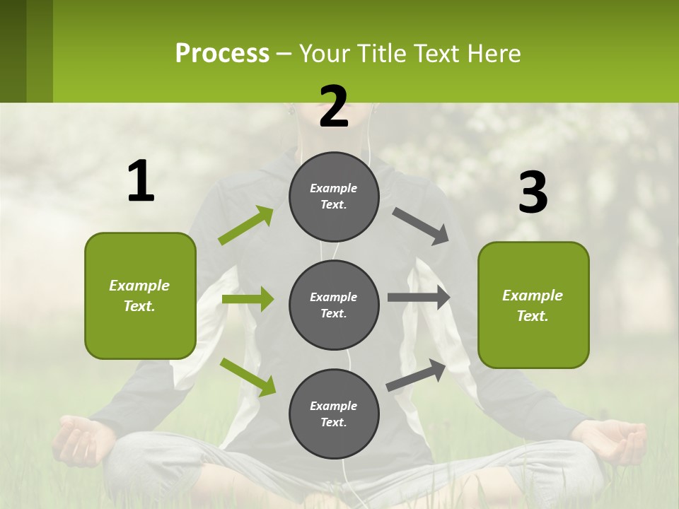 A Woman Sitting In A Yoga Position With Her Eyes Closed PowerPoint Template