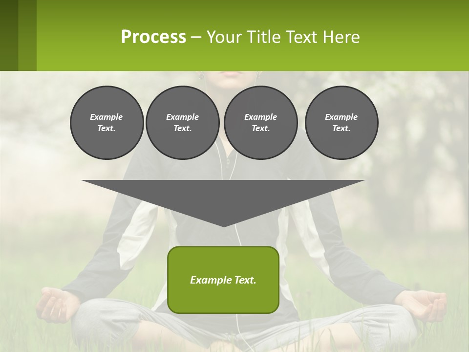 A Woman Sitting In A Yoga Position With Her Eyes Closed PowerPoint Template