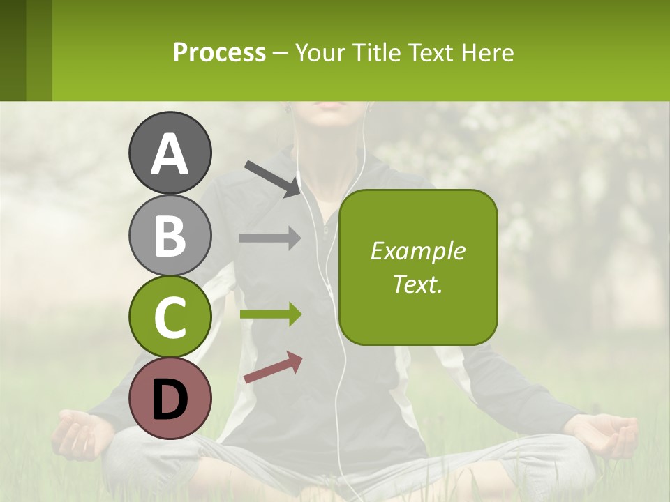 A Woman Sitting In A Yoga Position With Her Eyes Closed PowerPoint Template