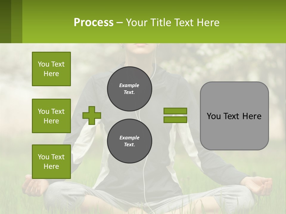 A Woman Sitting In A Yoga Position With Her Eyes Closed PowerPoint Template