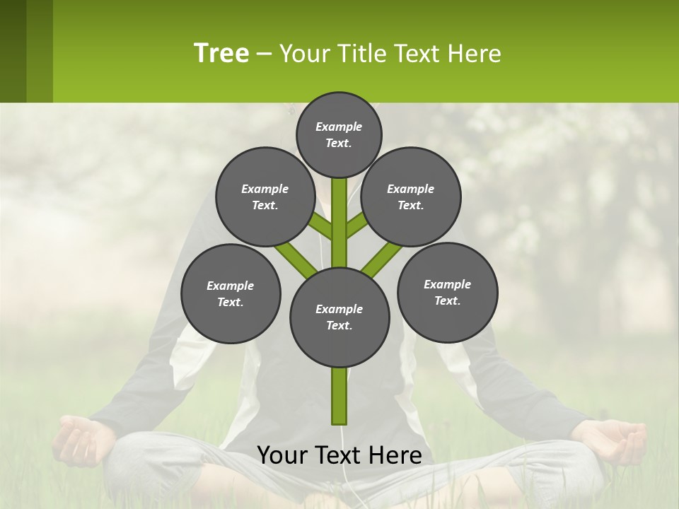 A Woman Sitting In A Yoga Position With Her Eyes Closed PowerPoint Template