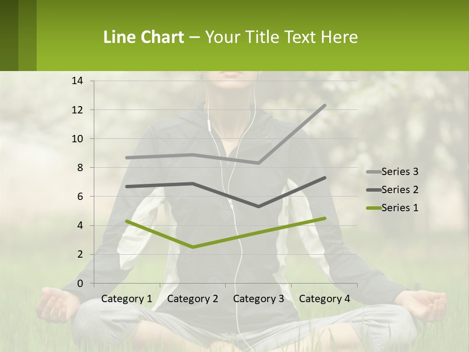 A Woman Sitting In A Yoga Position With Her Eyes Closed PowerPoint Template