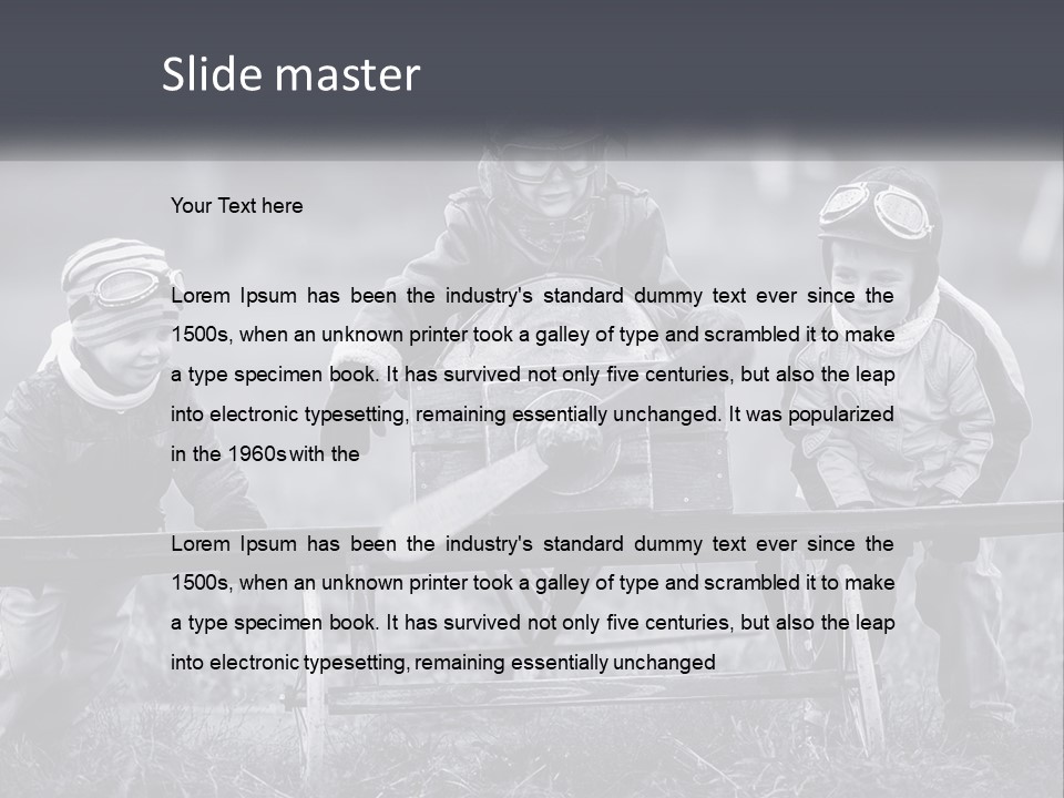 A Group Of Children Sitting On Top Of A Wooden Bench PowerPoint Template