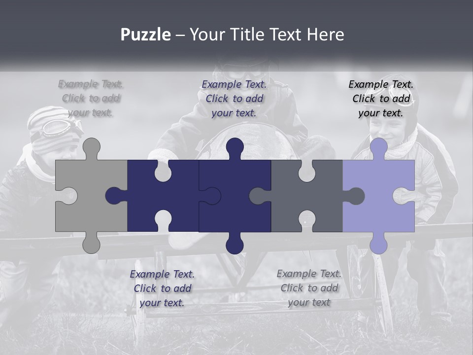 A Group Of Children Sitting On Top Of A Wooden Bench PowerPoint Template