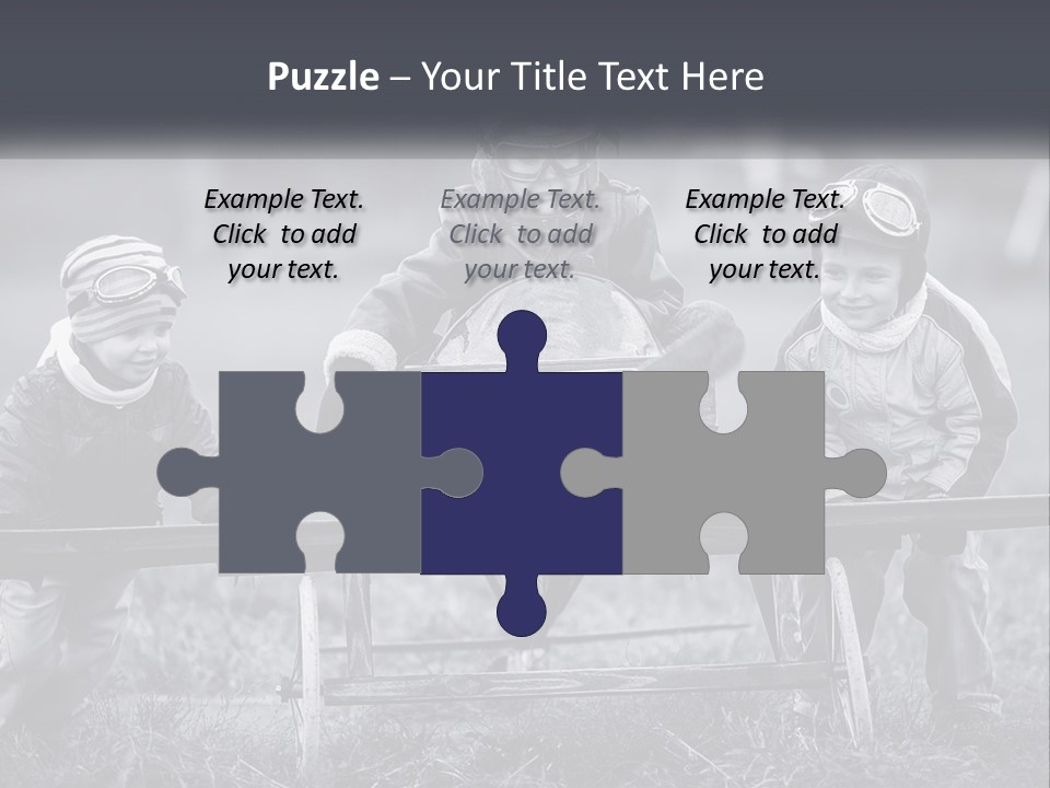 A Group Of Children Sitting On Top Of A Wooden Bench PowerPoint Template