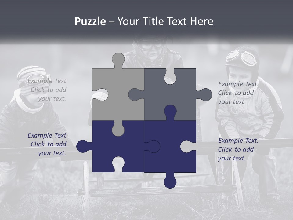 A Group Of Children Sitting On Top Of A Wooden Bench PowerPoint Template