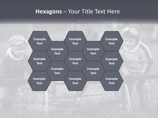 A Group Of Children Sitting On Top Of A Wooden Bench PowerPoint Template