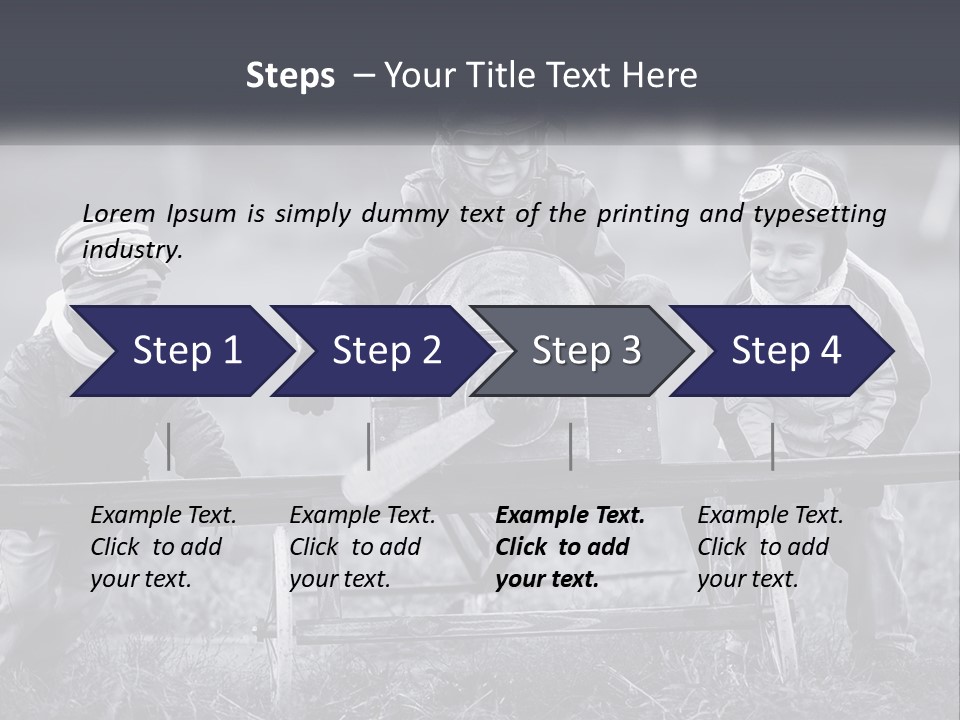 A Group Of Children Sitting On Top Of A Wooden Bench PowerPoint Template