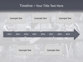 A Group Of Children Sitting On Top Of A Wooden Bench PowerPoint Template