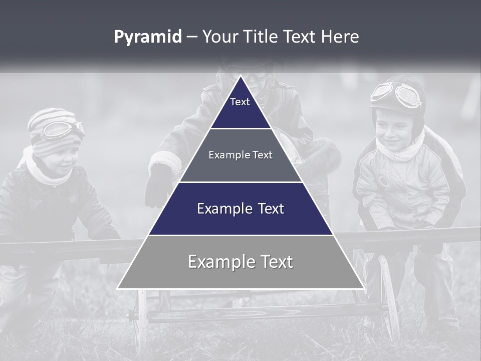 A Group Of Children Sitting On Top Of A Wooden Bench PowerPoint Template