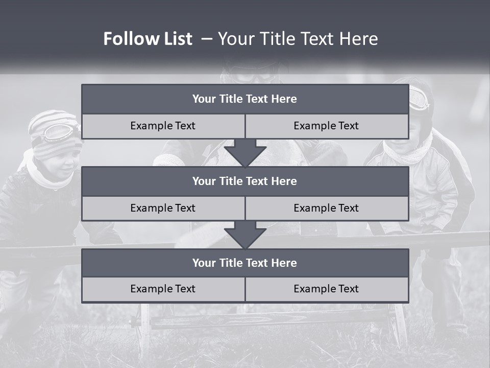 A Group Of Children Sitting On Top Of A Wooden Bench PowerPoint Template