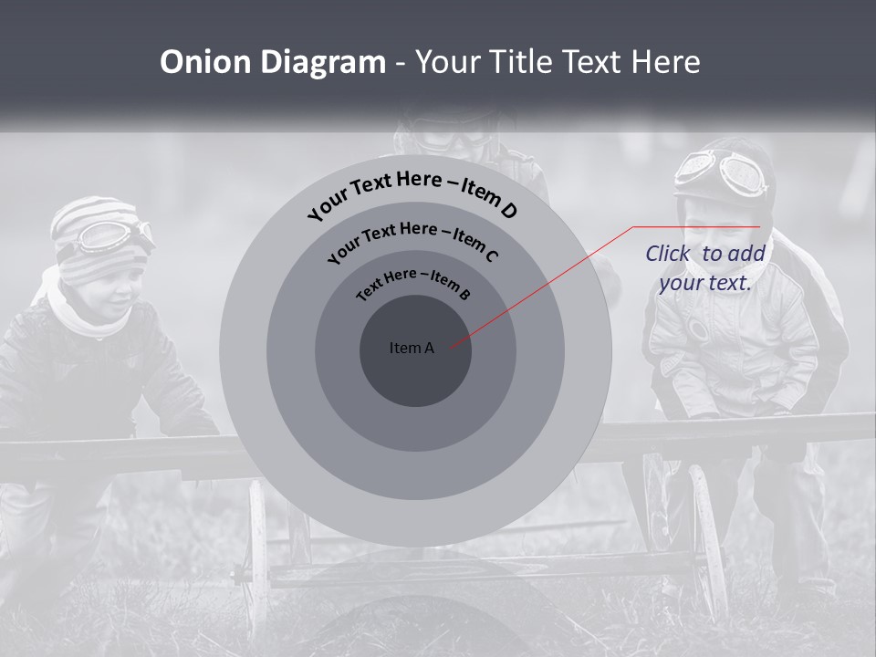 A Group Of Children Sitting On Top Of A Wooden Bench PowerPoint Template
