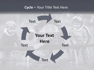 A Group Of Children Sitting On Top Of A Wooden Bench PowerPoint Template