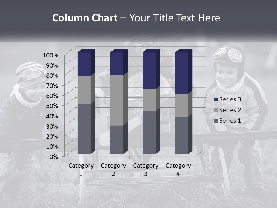 A Group Of Children Sitting On Top Of A Wooden Bench PowerPoint Template