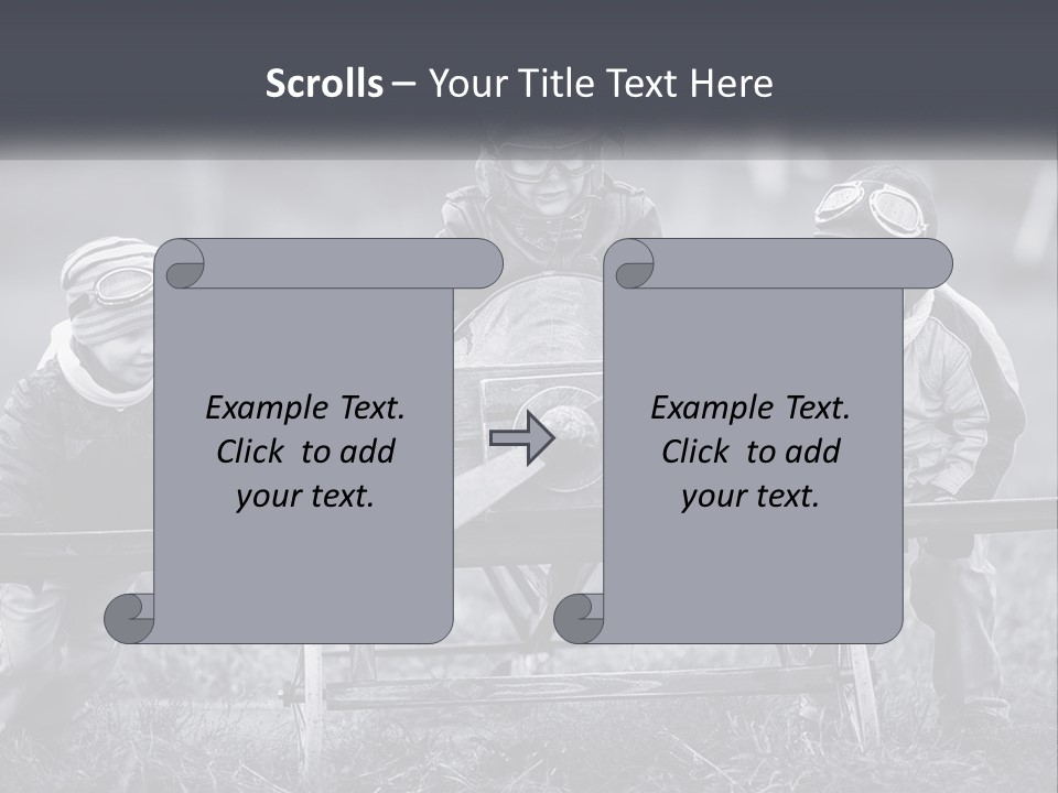 A Group Of Children Sitting On Top Of A Wooden Bench PowerPoint Template