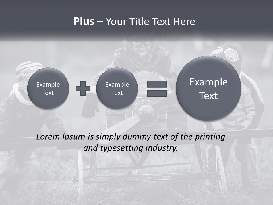 A Group Of Children Sitting On Top Of A Wooden Bench PowerPoint Template