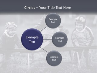 A Group Of Children Sitting On Top Of A Wooden Bench PowerPoint Template